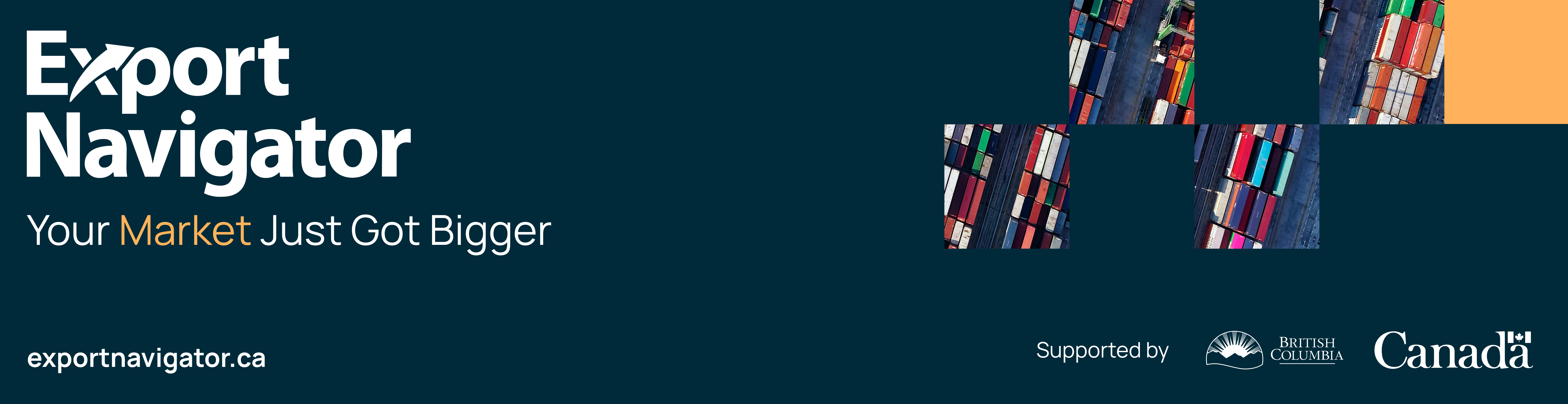 Export Navigator header image with logo and tagline 