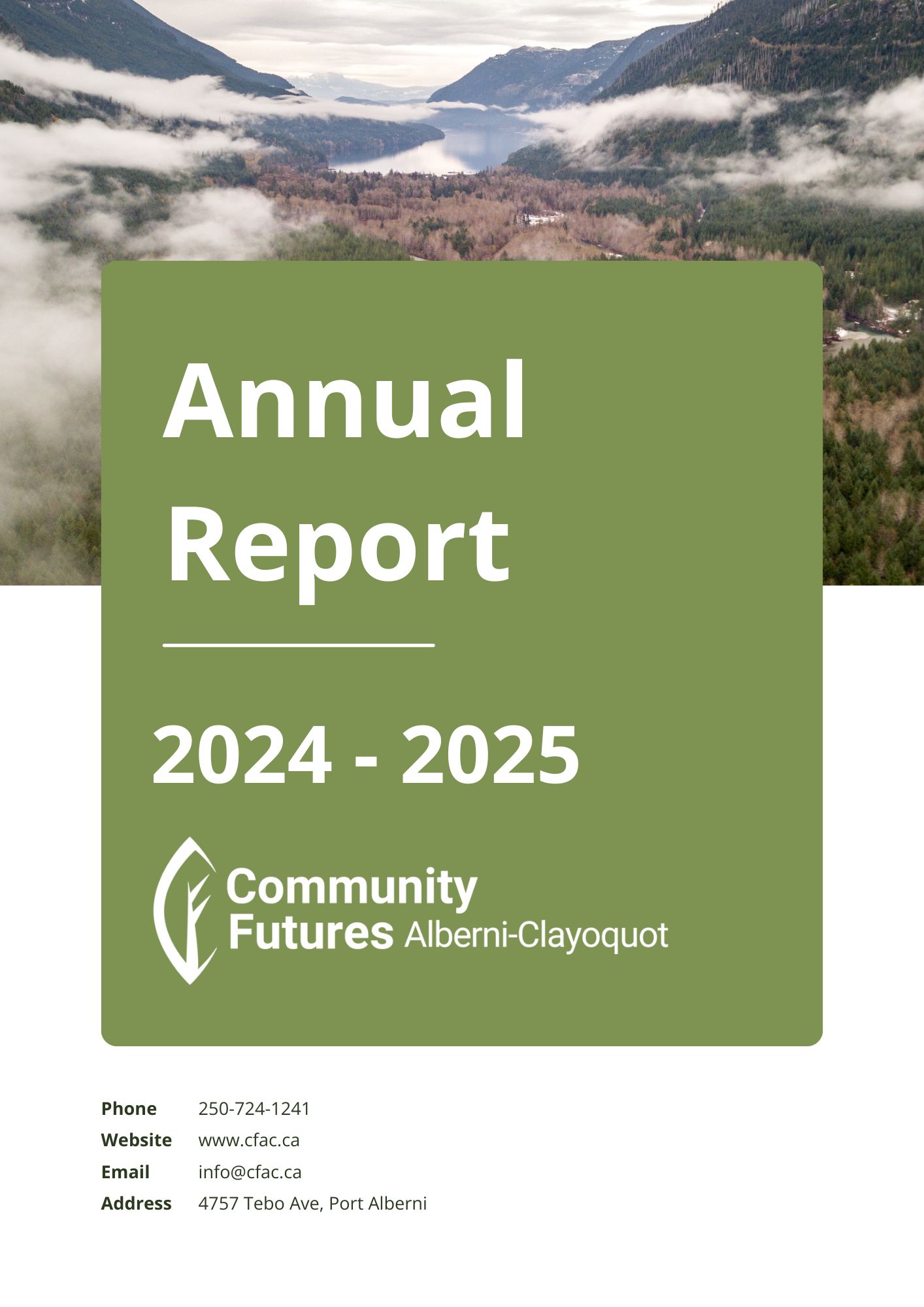Cover page of CFAC 2024-25 Performance Report
